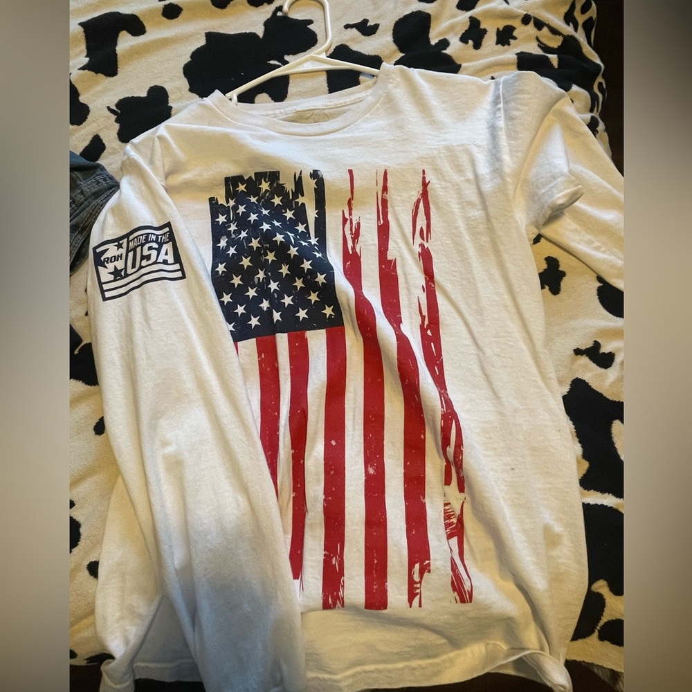 Long sleeve American flag shirt